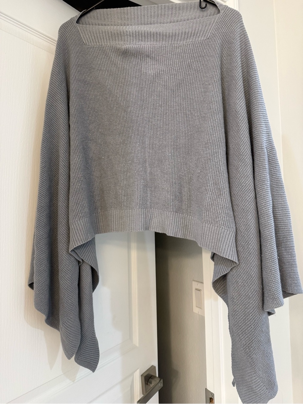 lululemon athletica Light Gray Knit Poncho Shrug